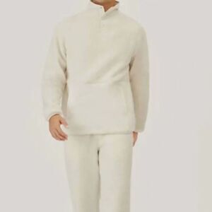 NWT Allbirds Fleece Sweatshirt Natural White Sherpa Merino Wool Blend Size XL